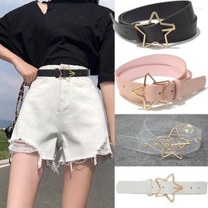 Belts Luxury Desinger 2022 Fashion Simple Imitation Leather Metal Star Pin Buckle Belt Trend Wild Lady Bg-1602Belts