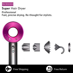New Professional Hair Dryer With Flyaway Attachment Negative Ionic Premium HD08 Hair Dryers Multifunction Salon Style Tool