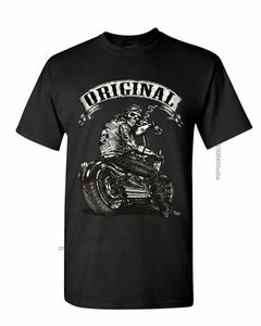 Original motociclista crânio camisetas passeio ou morrer rota 66 motocicleta mc men verão design 220712