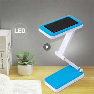 Lampy stołowe składane lampa LED biurka ładowna słoneczna bateria litowa bez migotania ochrony oczu 4-lewymi dotknięciem USB Chargetable