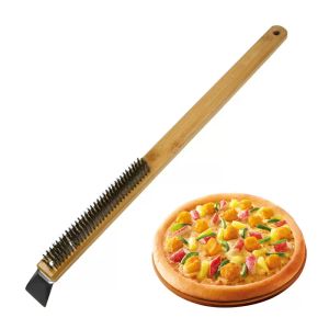 BBQ Tools Ofenbürste, Draht-Pizzastein-Reinigungsbürste mit Schaber, Grillzubehör