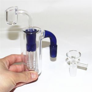 Sigara içmek 3.35 inç cam kül yakalayıcı 14mm erkek 4 kol ağacı perc pyrex bongs quartz banger çivi cam kaseler için yakalayıcıları