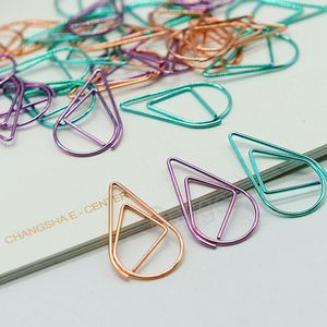 Mini Metal Drop Paper Clip Colorful Papers Clips Bookmark Memo Planner Clips Filing Tidy Supplies School Office Stationery