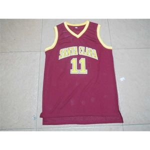 Xflsp 11 Steve Nash Santa Clara Away College Throwback-Basketballtrikots, genäht 1996–97 Retro