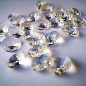 Kronleuchter Kristall oberste Qualität mm klare Oktagonperlen in einem Loch DIY Fenster Sonnencatcher Home Dekoration Schmuck Makychandeliercha