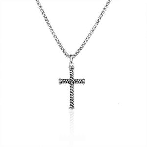 Kreuz Anhänger Kette Halskette Designer Männer Halsketten Gold Silber Hip Hop Schmuck Frauen Schmuck Thread Anhänger Stil