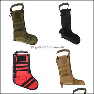 Decorações de Natal Festive Party Fontes Home Jardim Pendurado Tactical Molle Pai Stocking Dump Utility Saco De Armazenamento Del