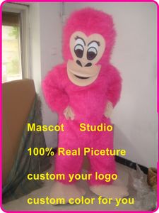 Pink Gorilla macha mascote personalizado fantasia fantasia anime mascotte tema vestido fantasia carnaval costume40088