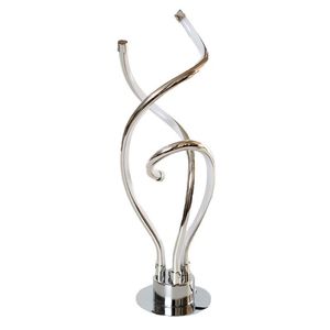 Tischlampen Moderne spiralförmige LED-Lampe gebogene Kunst dekorative Schreibtischleuchte Silber Gold Schwarz dimmbar neben für Wohnzimmer Schlafzimmertisch