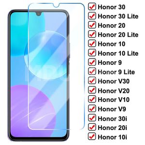 Volledige hoes gehard glas voor Huawei Honor Lite i i i Screen Protector Bescherming V30 V20