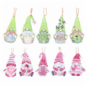 Diamond Painting Keychain DIY Acrylic Decorative Craft Bag Pendant Easter Christmas Day Party Gifts