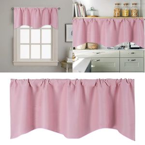 Curtain & Drapes Door Kitchen Shading Window Solid Color Pocket Fan Shaped Short 52 X 18 Styles Shower CurtainsCurtain