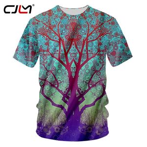 Est Harajuku Camisetas Jovem Moda 3D Dream Trees Impresso Camisetas Homens Casual Verão Praia Camiseta Unissex Tees 7XL 220623