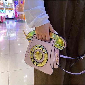 Kawaii lolita tecknad telefonväska söta mini axel crossbody väskor för kvinnor ny trendig college stil teen girl totes 8017 220510