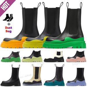 Neueste Women Boots Reifen Botega Sturmreifen up klobiger Stiefel echter Lederkristall Outdoor Martin Knöchel Mode Anti Slip Designer Bottegas Plattform Bootie