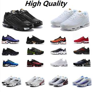 2022 Tn plus 3 Scarpe da corsa Scarpe da ginnastica da uomo Chaussures Triple Black Laser Blue Bred Hyper Violet Silver Red Smoke Grey sneakers sportive da esterno EU 35-46