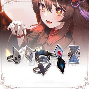 ingrosso Projects Games.-KeeChains anime Genshin Impact hu tao su anelli del gioco Cosplay Props Stage Property Ring Set Jewelry Project Personaggi Regali