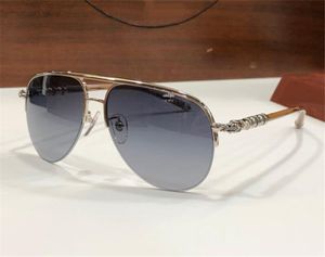 Neue Modedesign-Retro-Herren-Sonnenbrille AINAL-A Pilot-Metall-Halbrahmen-Sonnenbrille im einfachen und beliebten Stil für den Außenbereich mit UV400-Schutz