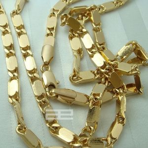 Kubanische 50–70 cm lange Halskette im 14-Karat-14-Karat-Gold-Stil, N45 220715