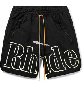 2022 designer men RH limited rhude shorts summer swim short knee length hip hop high street sports training beach pants mens elastic waist M-3XL