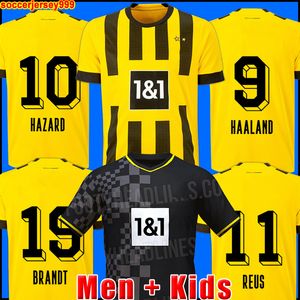 Haaland piłka nożna koszulka koszulka piłkarska Reus Dortmund Neongelb Bellingham Hummels Brandt Men KIT KIT MAILLOT DE FOT TOPS
