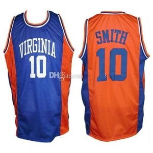 Nikivip Adrian Smith #10 Retro Virginia Squires Retro Basketball Jersey Herr Sömda anpassade valfritt nummernamntröjor