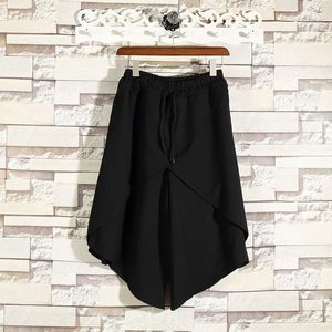 Men's Shorts Summer Black Baggy Men's Personality Harajuku Style Harem Pants Fashion Brand Straight Eight Character Casual ShortsMen's M