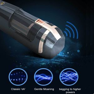 Masturbator Cup For Men Macchine erotiche sexy Toy Endurance Esercizio Masturbazione Giocattoli Automatic Telescopic Sound Vaginar