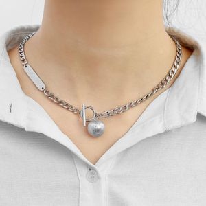 Chokers Box Chain Knebelverschluss Halskette Curb Cuban Thick Letter Mixed Linked Circle Halsketten für Frauen Minimalistische ChokerhalsketteChokers Si