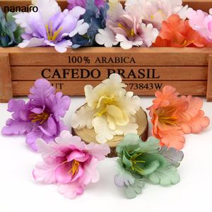 Testa di fiore artificiale di orchidea di seta da 6 cm per la decorazione domestica di nozze Corona fai da te Regalo Scrapbooking Craft Fiori finti