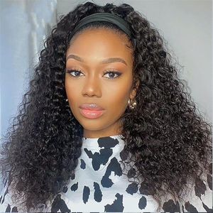 Highlight Water Wave Human Hair Wigs For Black Women Blonde and Brown Brazilian Glueless Headband Wig