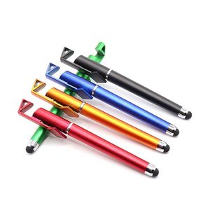 3 in 1 Multi-function Capacitive Screen Stylus Touch Pen Phone holder Stand for iPad iPhone 5 6S 7 Samsung Tablet