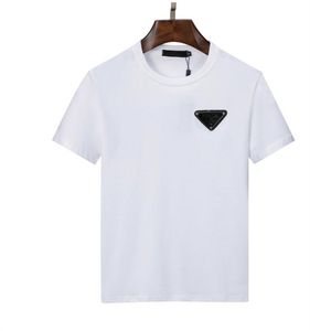 Letras da moda Camisetas de verão para homens e mulheres, camisetas de designers para homens, tops, padrão de triângulo, camisetas, roupas, roupas, camisetas de manga curta, camisetas 2022