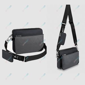 TRIO Messenger Bag Designer Fashion Postman Bag High Qualitys Three Piece Shoulder Bags Crossbody Men With Removable Zipped Pocket Pouch Purse M69443 N50017