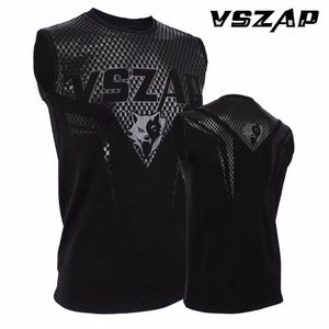 Erkek Trailtsits Black Boks MMA T-Shirt Fitness Eğitim Spor Salonu Tişört Savaş Gölge Koşan Tank Muay Thai Bjj Gömlek Men'sme