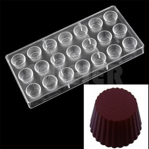 Bakning av konditoriverktyg Cupcake Shaped Candy Chocolate Molud Diy Plastic Confectionery Polykarbonat Mögel Y200618