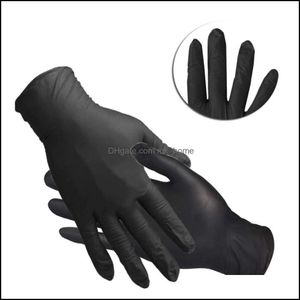 100pcs/50 par niebieskie/czarne domowe jednorazowe włosy kolorowanki lateksowe rękawiczki gotowania domy czyszczenia rękawiczki