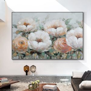 Moderna pittura a olio astratta su tela Poster e stampe Wall Art Painting Gold Flower Canvas Art Picture for Home Decoratioin