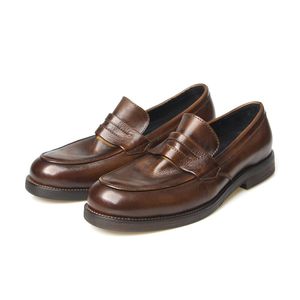 Scarpe piatte firmate di lusso da uomo Sneakers Uomo Mocassini slip-on marroni neri Scarpe vulcanizzate