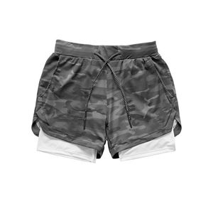 Running Shorts Summer Szybki suszenie mężczyzn 2 w 1 sportowy trening fitness trening sportowy trening odzieżowy