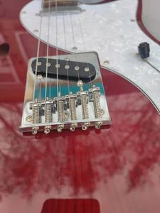 Guitarra elétrica Foo F de 6 cordas Acessórios de prata vermelhos de corpo vermelho Suporte de guitarra de nível superior para personalizar todas as guitarras