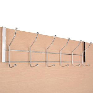 Hooks & Rails Stainless Steel Over The Door Hanger Coat Hat Clothes Bag Storage Hanging Rack Holder Household RackHooks