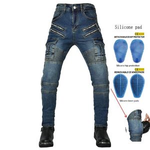 Motorradbekleidung, Reitjeans, Outdoor-Mode, Biker-Schutzhose, verstellbare Knieprotektoren, Taschen, Vier-Jahreszeiten-Fahrradhose, Motorrad