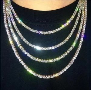 Candlelight Dinners Diamond Tennis Choker Mens Tennis Gold Silver Iced Out Chain Necklaces Fashion Hip Hop Jewelry pieces batch