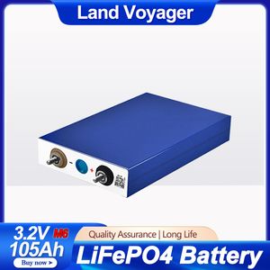 4ピースグレードA真新しい3.2V 100Ah 105Ah LiFePO4電池セル12V 24V EV RVバッテリーパックDIY太陽電池エネルギー貯蔵電源