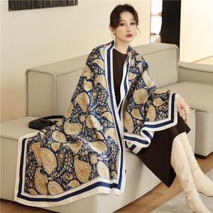 Designvarumärke Silksjalor Summer Women Shawls and Wraps Print Hijabs Scarfs Foulard Femme Pashmina Beach Stoles Luxury