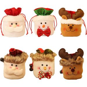 New Christmas Decorations Santa Claus Pattern Toilet Roll Paper Covers Decor Bathroom Hanging Towel Napkin Storage Bag Organizer Candy BagChrist