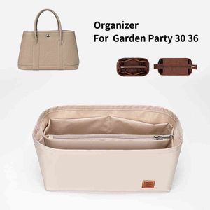 För trädgårdsfest hennes MS Nylon Insert Organizer Bag Makeup Handväska Travel Inner Purse Portable Cosmetic Bags Tote Shaper 220527