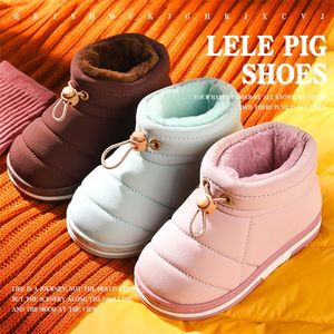 children cotton shoes winter home girls 4-12 years old children down cloth waterproof non-slip soft bottom snow boots LJ201201