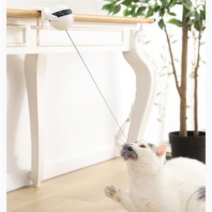 Elektrikli Kedi Oyuncak Komik Kedi Teaser Top Oyuncak Otomatik Kaldırma Bahar Çubuk Yo-yo Kaldırma Topu Interaktif Bulmaca Akıllı Pet Oyuncaklar 220423